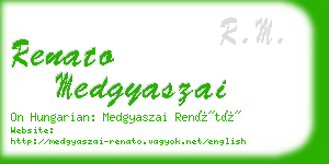 renato medgyaszai business card